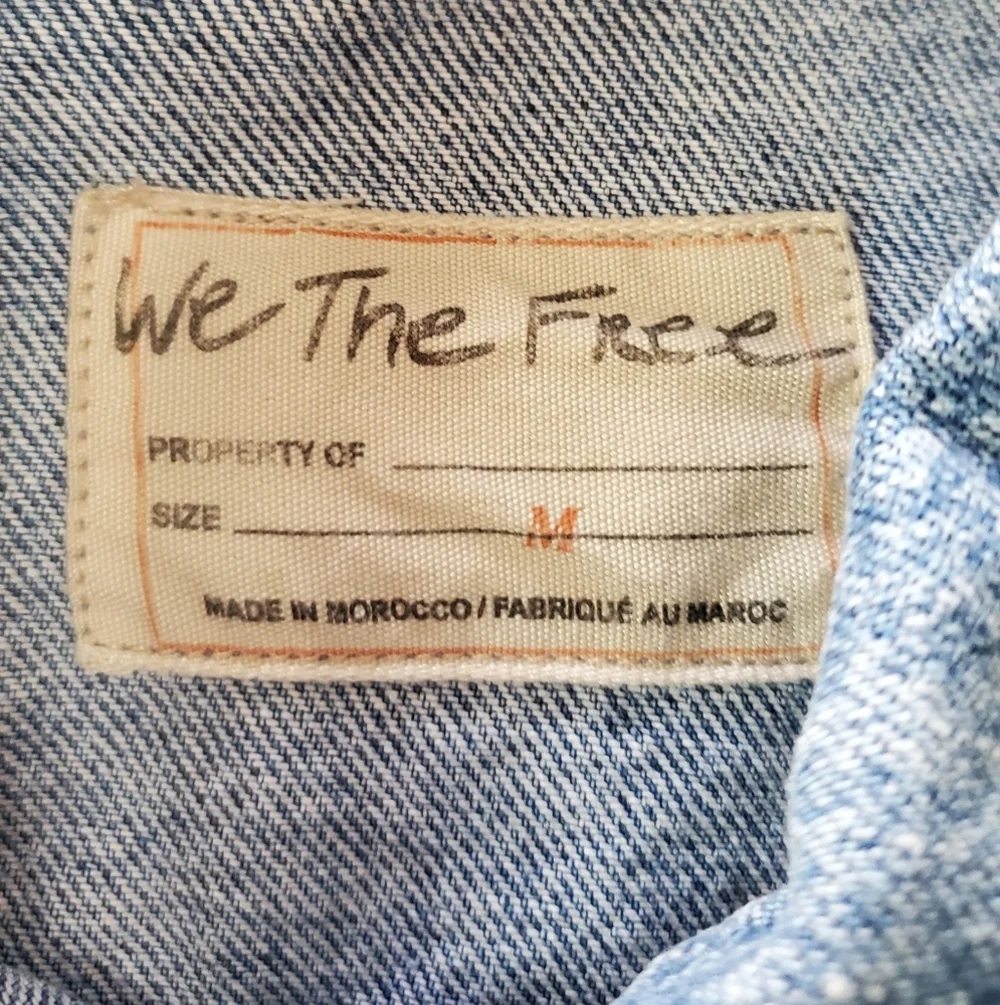 Free People Ollie Femme Denim Trucker Jacket in Aged Stone - Picture 11 of 15